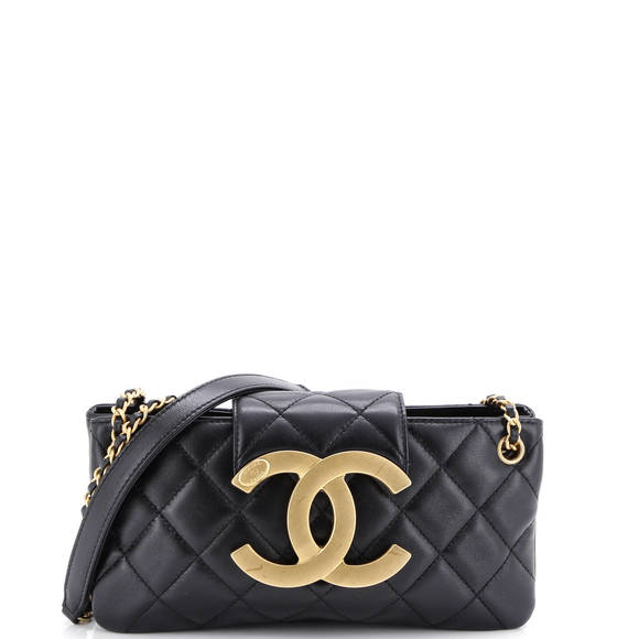 Chanel Giant CC Clutch with Chain Quilted Lambskin - Picture 1 of 6